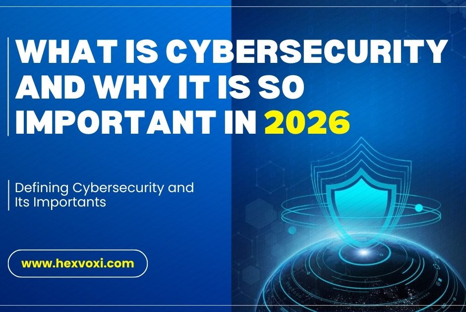 What is cybersecurity and why it is so important in 2026 – digital shield protecting a globe with network security concept.